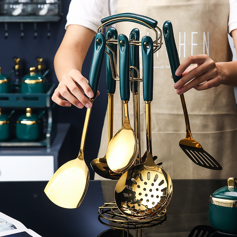 7 PCS Stainless Steel Silicone Kitchen Utensil Set - Image 3