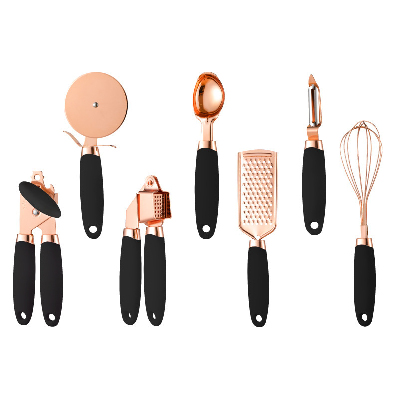 Rose Gold Stainless Steel Kitchen Utensil Set - Image 10