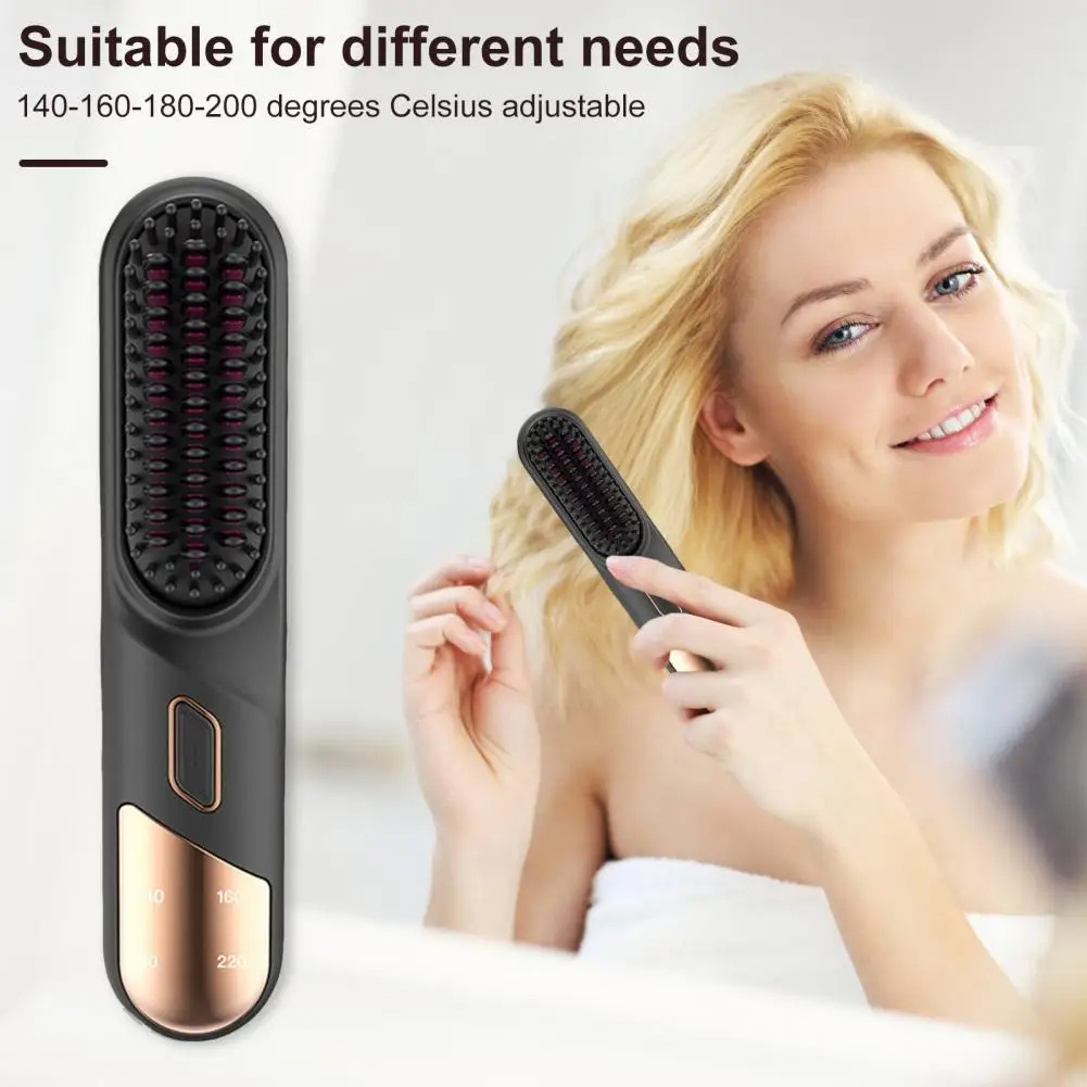 Cordless Versatile Hair Straightening Brush - Image 9