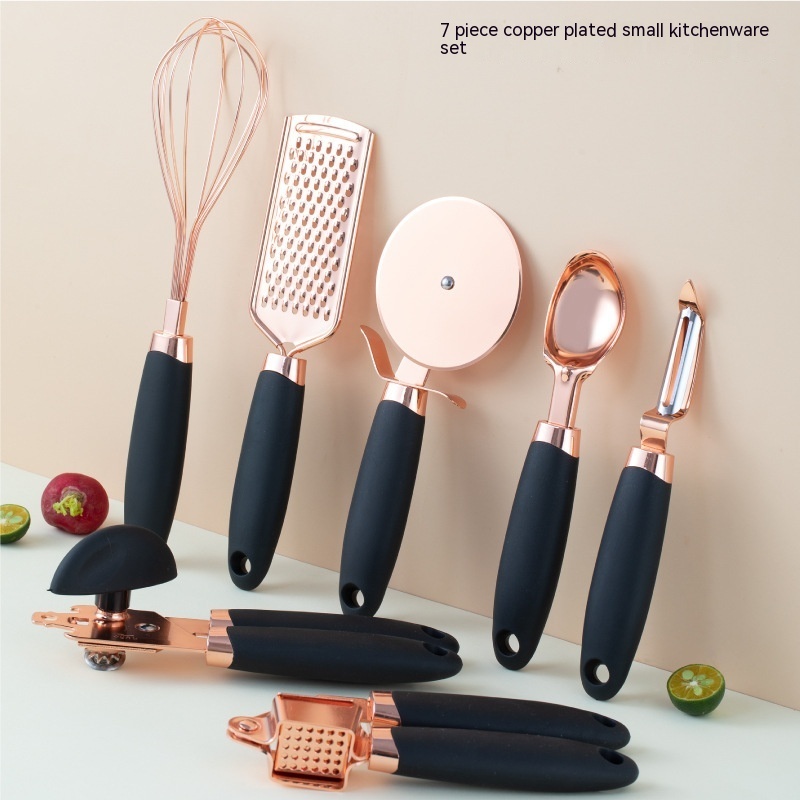 Rose Gold Stainless Steel Kitchen Utensil Set - Image 6