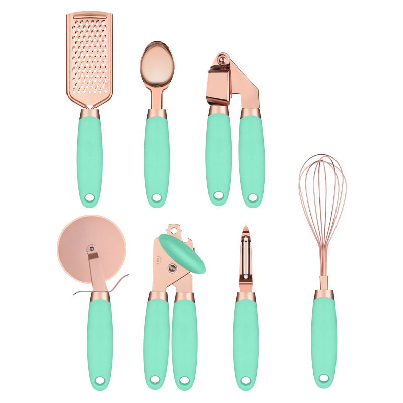 Rose Gold Stainless Steel Kitchen Utensil Set - Image 2