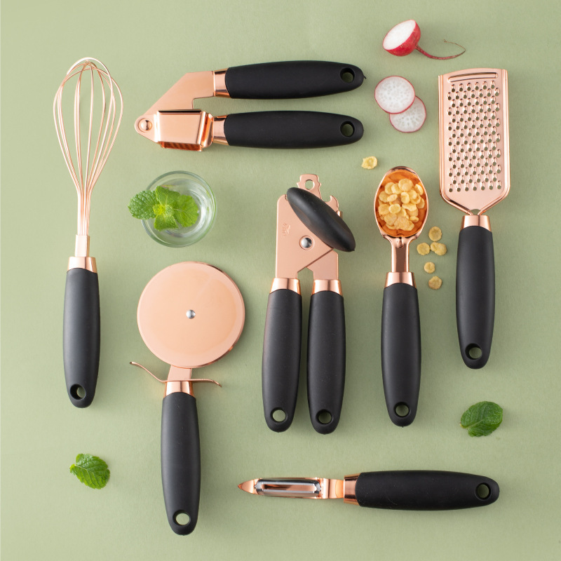 Rose Gold Stainless Steel Kitchen Utensil Set