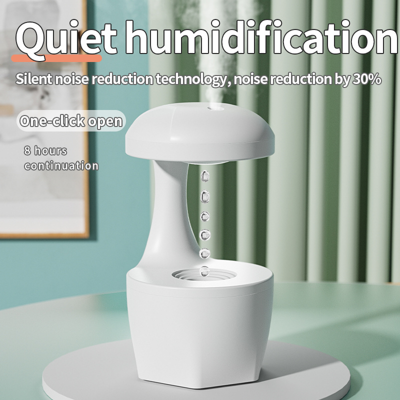 New Arrival Portable 800ml H2O Anti-Gravity USB Air Water Droplet Cool Mist Smooth Sailing Aromatherapy Humidifier for Bedroom