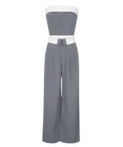 Alternative view of Elegant Contrast Color Sleeveless Set