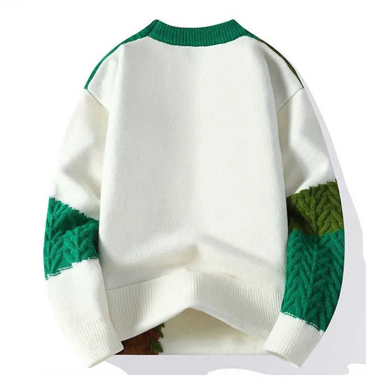 Men's Casual Patchwork Pullover - Image 2