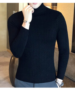 Men's Casual High Neck Sweater