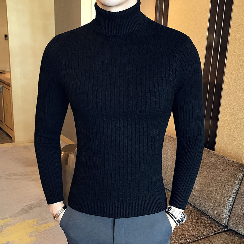 Men's Casual High Neck Sweater - Image 5